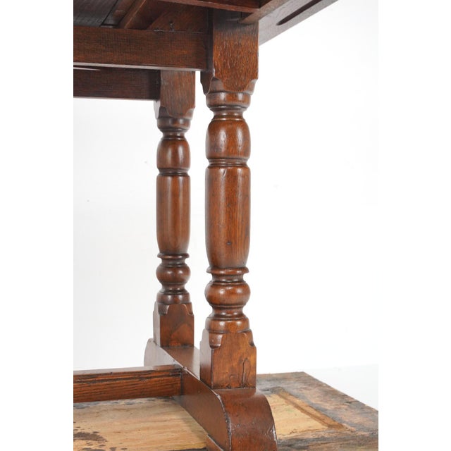 Vintage Rectangular Oak Dining Table For Sale - Image 11 of 16