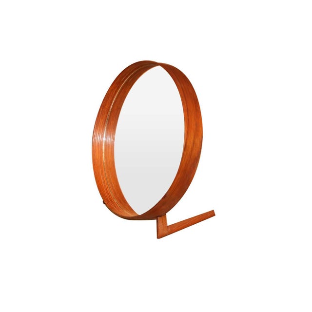 Mid-Century Modern Mid Century Uno and Osten Kristiansson Teak Table Mirror Luxus Sweden For Sale - Image 3 of 12