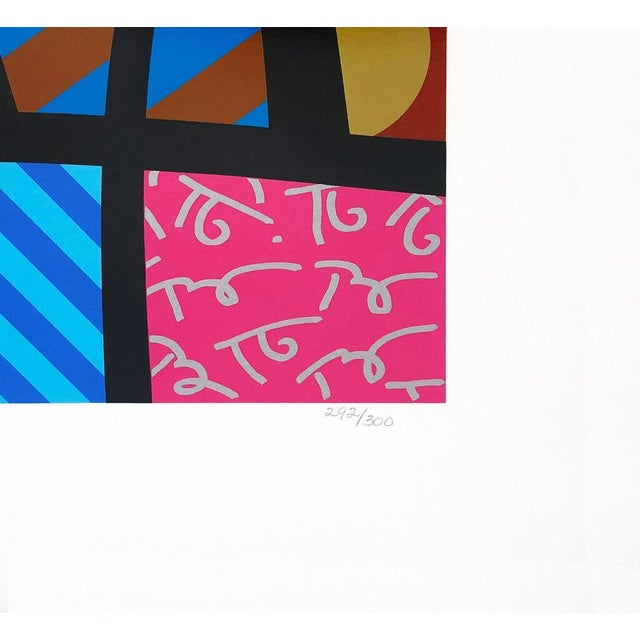 Hand signed and numbered screen print in colors on paper. Edition of 300. Sheet size 33 x 39 inches. Image size approx 26...