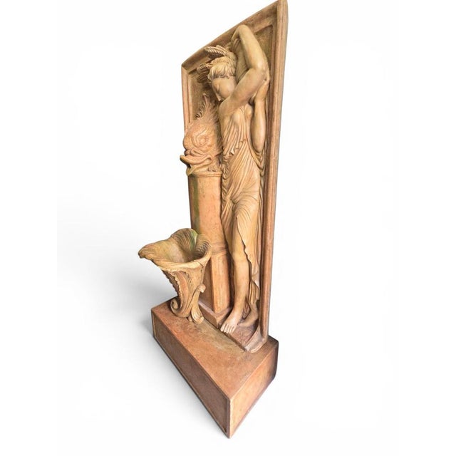 Gold Vintage Art Deco Terracotta Garden Fountain by Ezio Ceccar, 1920 For Sale - Image 8 of 16