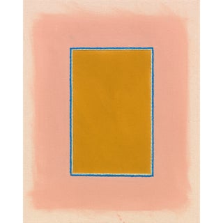 Mustard Gold & Blush Pink Minimalist Color Field Art Print, Emily Keating Snyder, 38 X 30 Unframed Print For Sale