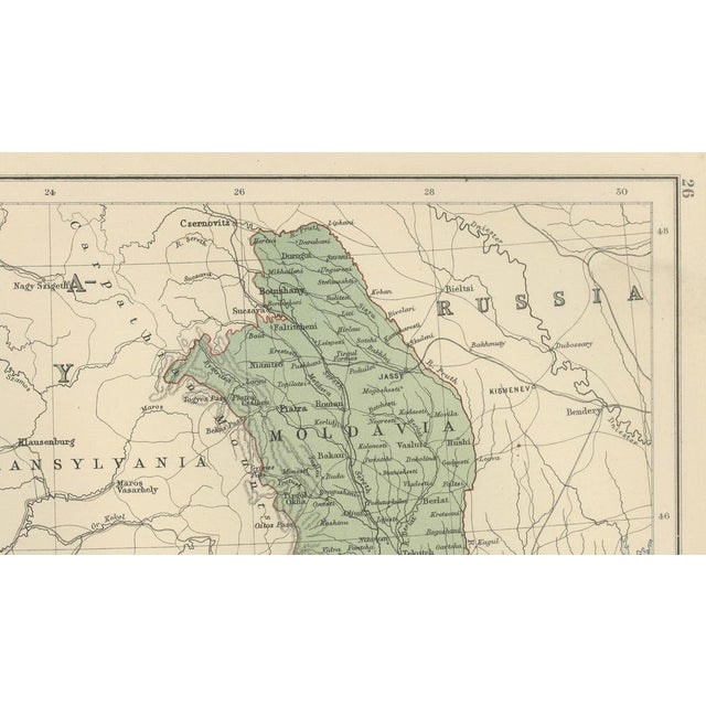 Antique Map of Turkey in Europe,1884 For Sale - Image 6 of 9