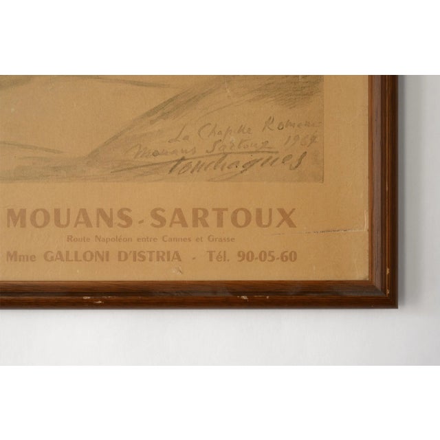 1960s Vintage French Sepia Tone Shop Advertisement Poster, Framed For Sale In San Francisco - Image 6 of 8