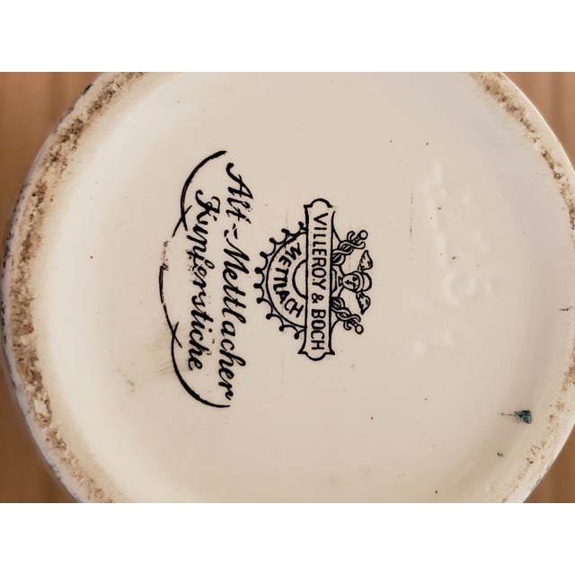 Vintage Mid Century Villeroy & Boch Alt Mettlacher Kupferstiche Vase