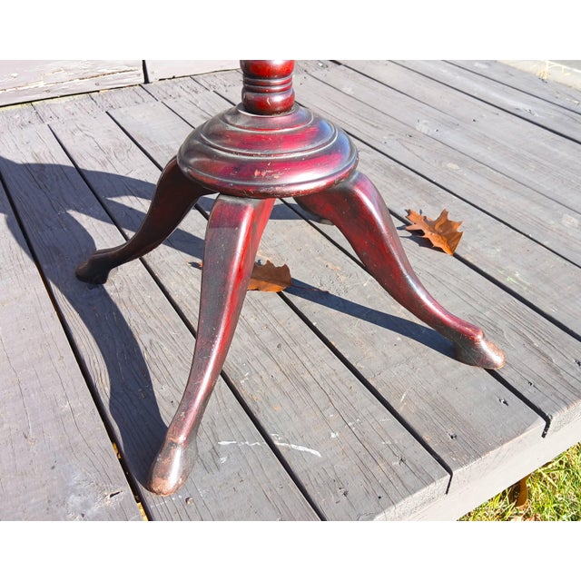 Victorian Antique Hunzinger Hat and Coat Rack Hall Tree Mahogany Wood 1900s For Sale - Image 3 of 9