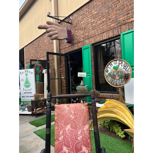 Early 19th Century 1800s Spool Wooden Rocking Chair With Red Cushions For Sale - Image 5 of 8