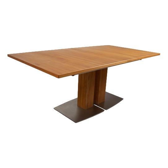 Brown Extendable Wooden Dining Table from Venjakob For Sale