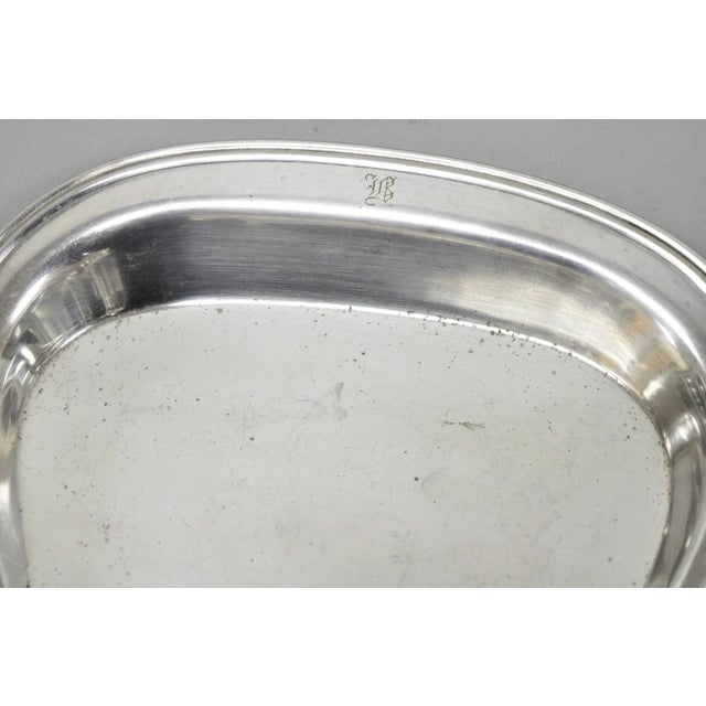 Silver Vintage Bernard Rice's Sons Inc Silver Plated Crumb Catcher Silent Butler Set For Sale - Image 8 of 13