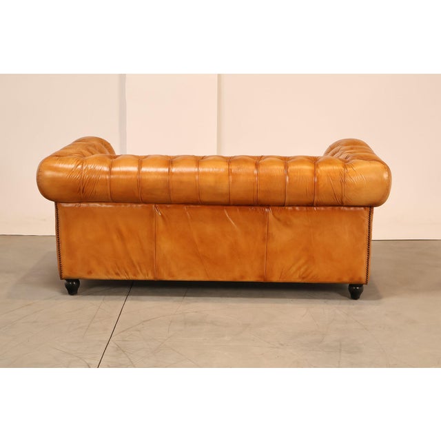 Tufted Leather Chesterfield Sofa For Sale - Image 14 of 16