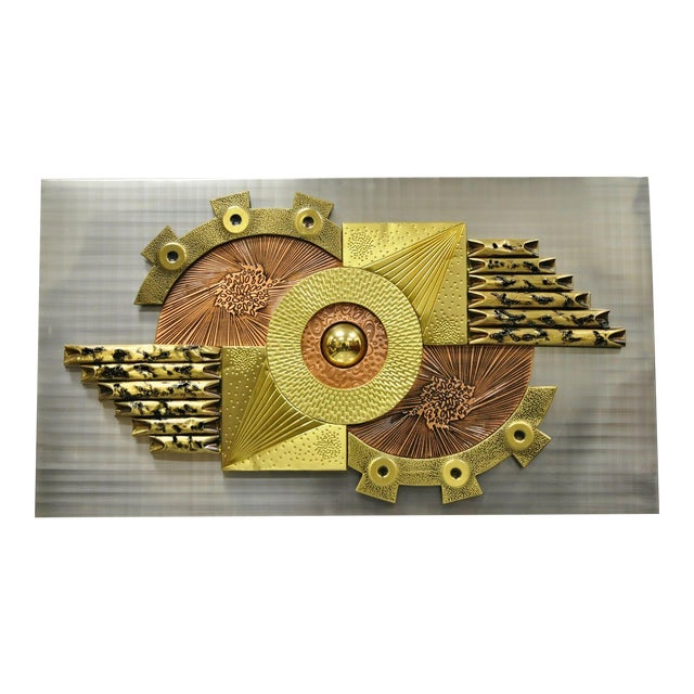 Vintage Stephen Chun Mid Century Brutalist Brass Copper