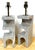 Late 20th Century 1980s Italian Sculptural Gray Marble Architectural Table Lamps - a Pair For Sale - Image 5 of 16