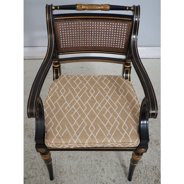 Age: Approx: 20 Years Old Details: Gold Highlights On Ebony Finish High Quality Construction Regency Style Neoclassical...