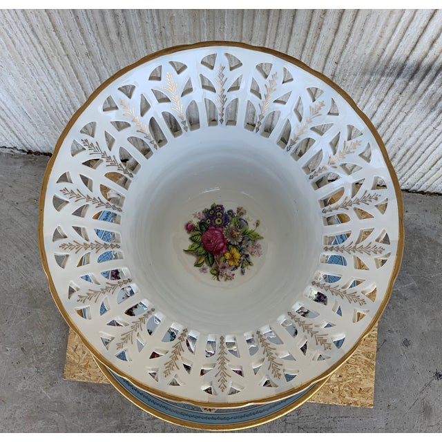 19th Sevrès Porcelain Figural Stand Centerpiece Raised Fruit Basket For Sale - Image 4 of 12