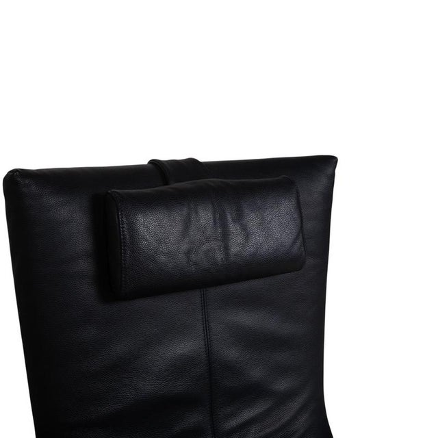 FSM Mate Leather Armchair in Dark Blue with Electric Function Battery Recliner For Sale - Image 6 of 12
