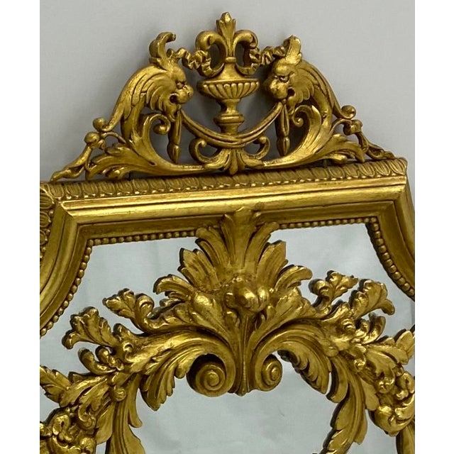 Italian Neo-Classical Style Gilt Cast Plaster and Terracotta Mirror For Sale - Image 9 of 9