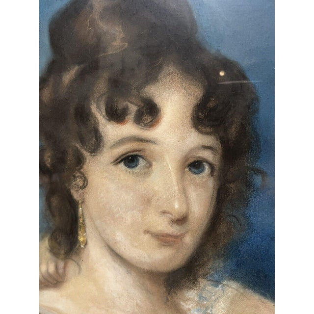 Blue A Mother And Child, Chalk, Framed For Sale - Image 8 of 10