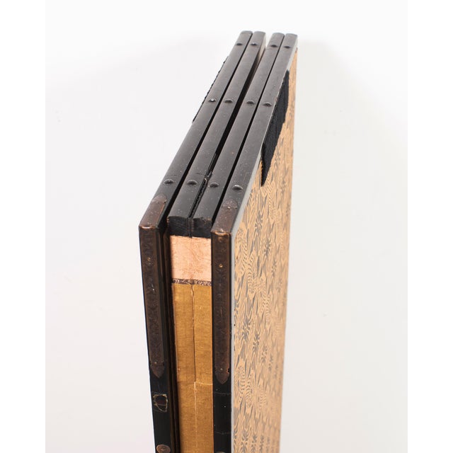 Japanese Meiji Four Panel Screen Ducks and Geese in Flight For Sale - Image 13 of 18