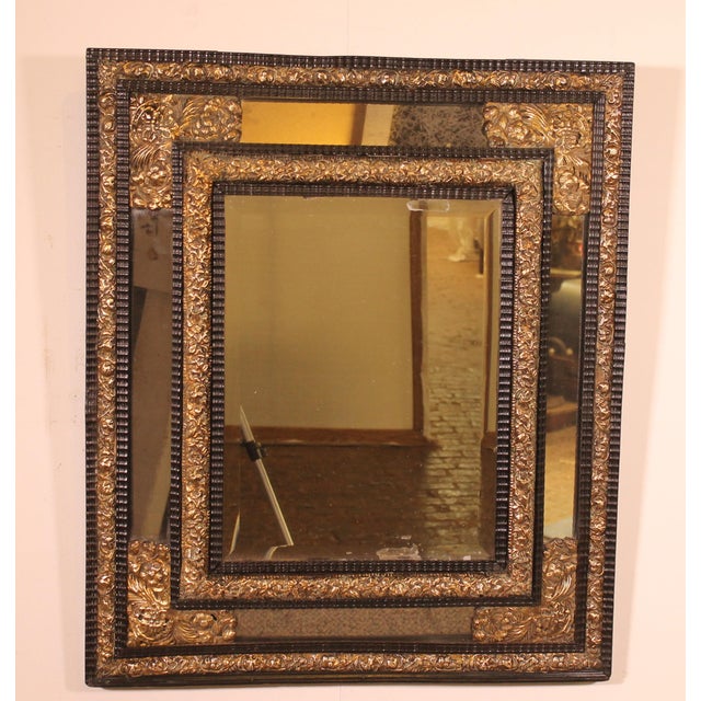 Louis XIV Mirror in Blackened Wood For Sale - Image 13 of 13