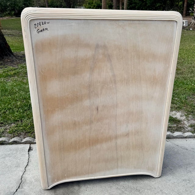 Beige Boho Chic Pencil Reed Highboy Dresser For Sale - Image 8 of 9