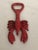 Red Vintage Cast Iron Red Lobster Bottle Opener For Sale - Image 8 of 9