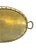 Vintage Brass Faux Bamboo Oval Tray / Drinks / Side / Accent Table With Folding Stand, in the Manner of Maison Baguès For Sale - Image 9 of 10