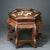 Chinese Vintage Chinese Huali Rosewood Hexagonal Stool | Mother-of-Pearl Inlaid Bird & Flower Motif For Sale - Image 3 of 9