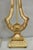 Early 20th Century Italian Neoclassical Cream & Gold Gilt Carved Wood Harp Column Table Lamp - Pair For Sale - Image 5 of 14