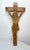 Big Vintage Hand Carved Wood Folk Art Religious Jesus Crucified Cross Sculpture For Sale - Image 10 of 15