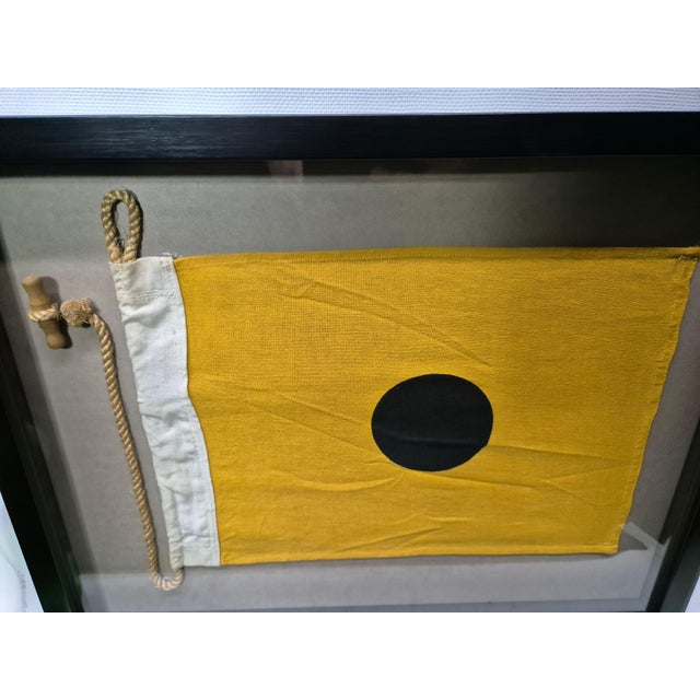 Nautical Signal Flag of Letter "I" in Shadowbox Frame For Sale In Boston - Image 6 of 6