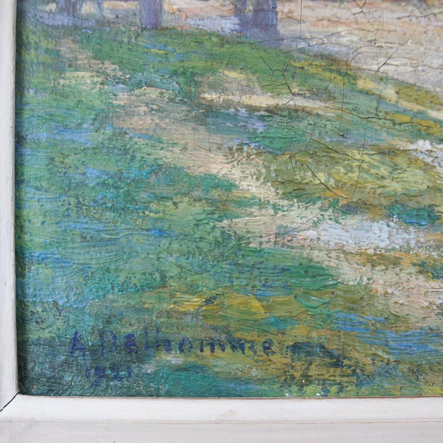 A Delhomme, Entrance to the Castle in Bonneuil, 1920s, Framed For Sale - Image 4 of 8