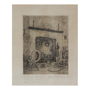 Vintage Willie Reed Rowe Studio Kitchen Vieux Carre New Orleans Etching