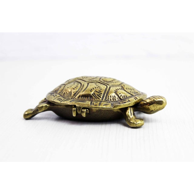Metal Vintage Brass Turtle Ashtray, 1960s For Sale - Image 7 of 8