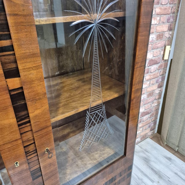 Art Deco Display Cabinet in Caucasian Walnut, Macassar Ebony and Oak, 1930s For Sale - Image 4 of 14