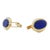 Vintage English Mid-Century Modern 18k Gold & Lapis Cufflinks by Kutchinsky - 2 Pieces For Sale