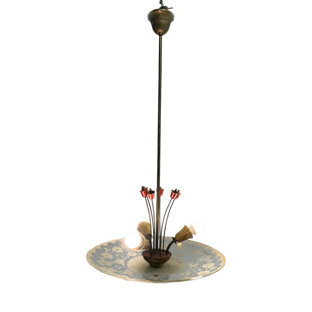 Brass Ceiling Lamp, 1950s For Sale