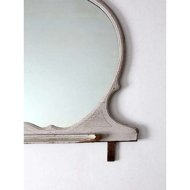 Farmhouse Antique Vanity Mirror For Sale - Image 3 of 11