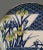 Mid 20th Century Vintage Japanese Porcelain Painted Floral Irises Serving Platter For Sale - Image 5 of 9