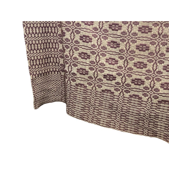 1920s Unusual Blue & Purple Coverlet For Sale In New York - Image 6 of 7
