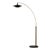Nova of California Rancho Mirage 83" 1-Light Arc Lamp, Weathered Brass & White Gold For Sale