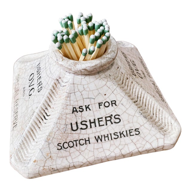 Late 19th Century Antique Scotch Whiskies Advertising Match Striker For Sale