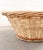 Mid-Century Modern Vintage Ombre Wicker Oval Basket Twisted Handles Large 23" × 17" For Sale - Image 3 of 7