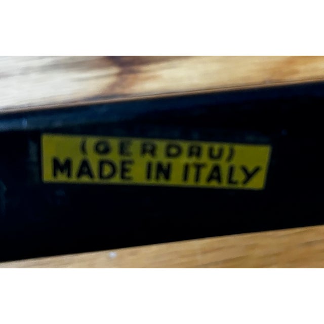 Italian Otto Gerdau Rush Seat Rocking Chair For Sale - Image 11 of 13