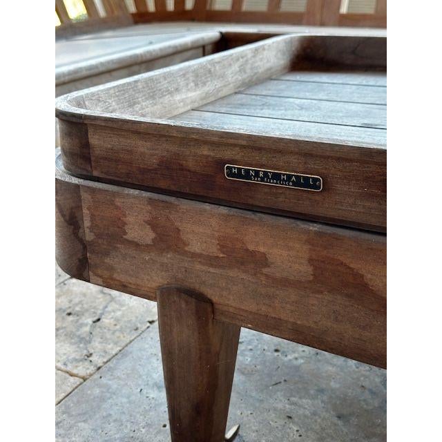 Textile Bench Table With Cushion and Tray by Henry Hall For Sale - Image 7 of 8