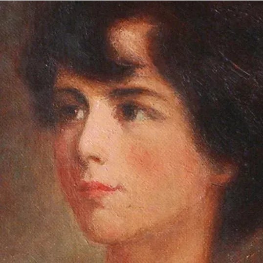 Modern 'Portrait of a Young Beauty', 1940s, Gumps Collection, San Francisco For Sale - Image 3 of 8