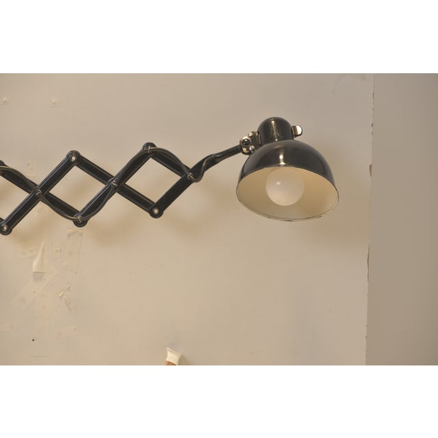 Black Wall Lamp with Scissor by C. Dell for Kaiser + Co, 1950s For Sale - Image 8 of 9