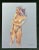Impressionistic pastel of a nude woman on robins egg blue paper. By listed Philadelphia artist Harold Grote. From the...