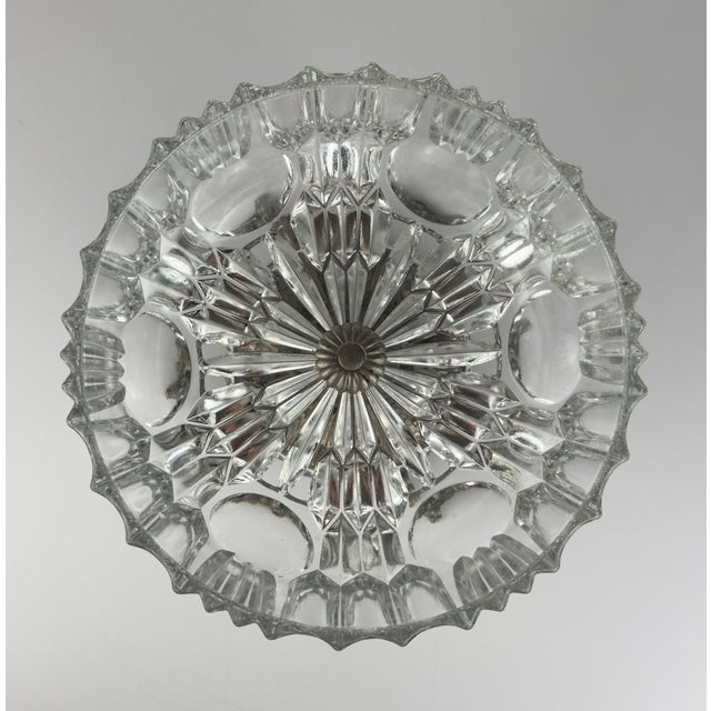 Vintage Crystal Glass Bowl with Metal Base from Fadalti, Italy, 1960s For Sale - Image 4 of 15