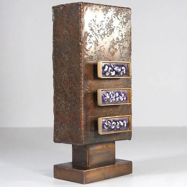 Brutalist Brutalist Copper Vase For Sale - Image 3 of 11