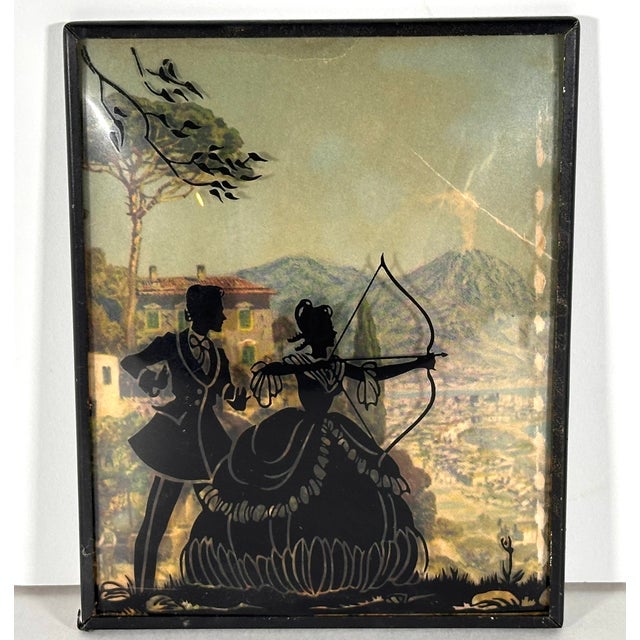Two Vintage Silhouette Pictures for your consideration. Each picture measures approx. 4 inches X 5 inches and approx. 3/8...