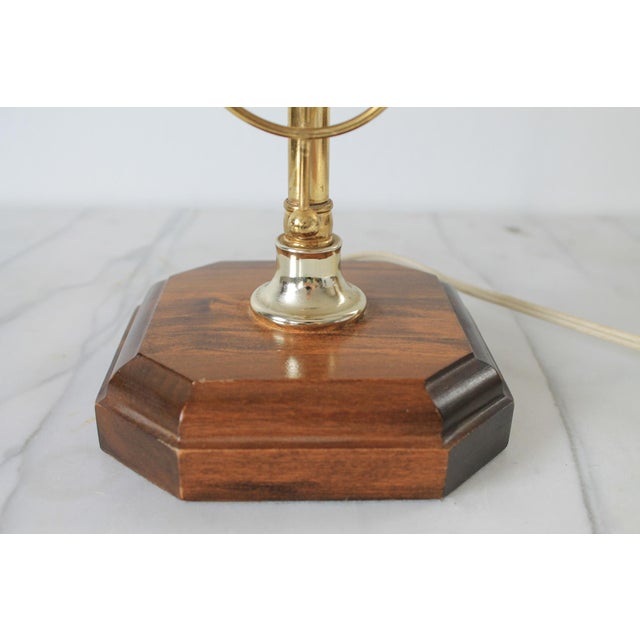 Vintage Brass Adjustable Musical Note Piano Lamp For Sale - Image 11 of 18